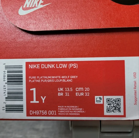 NEW Kids (PS) Nike Dunk Low Two-Toned Grey - DH9756-001 - Picture 9 of 11